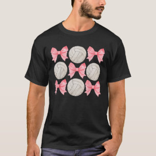 Volleyball Mum Sister Tween Teen Girl Girly Pink B T-Shirt