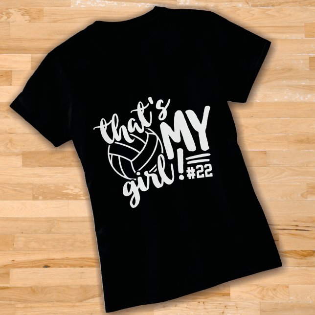 Volleyball Mum That's My Girl Add a Number T-Shirt (Creator Uploaded)
