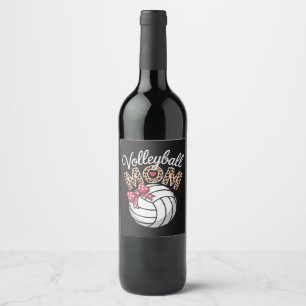 Volleyball Mum Wine Label