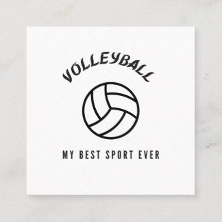 Volleyball my best sport ever square business card