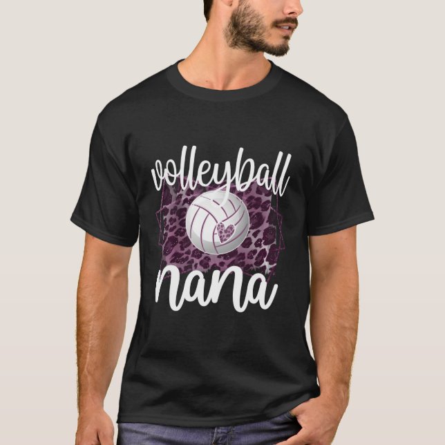 Volleyball Nana Grandma Of Volleyball Player Nana T-Shirt (Front)