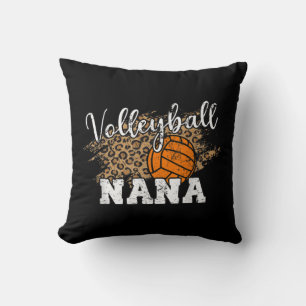 Volleyball Nana Leopard Fun Volleyball Nana  Cushion