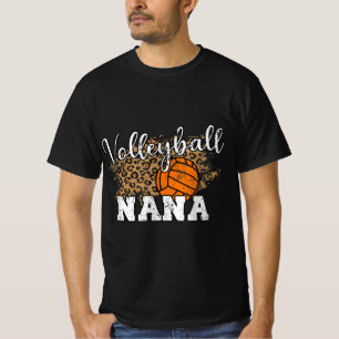 Volleyball Nana Leopard Fun Volleyball Nana  T-Shirt