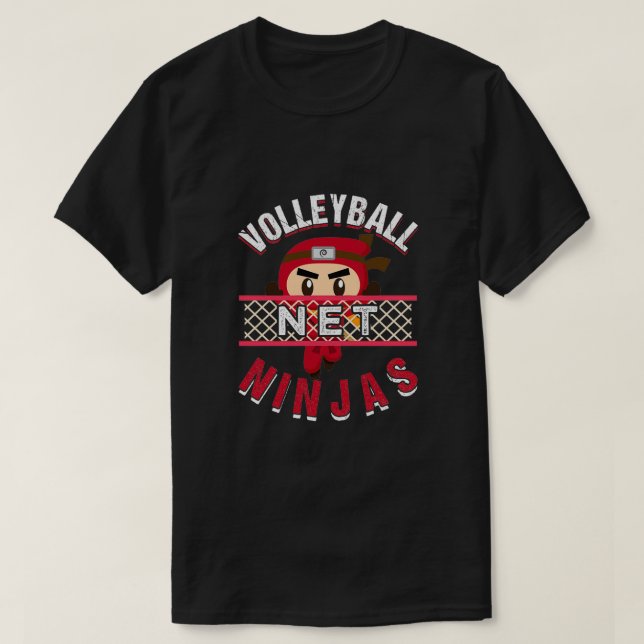 Volleyball Net Ninjas T-Shirt (Design Front)