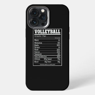 Volleyball Nutrition Facts Women Men Player iPhone 13 Pro Max Case