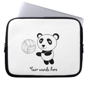 Volleyball panda laptop sleeve