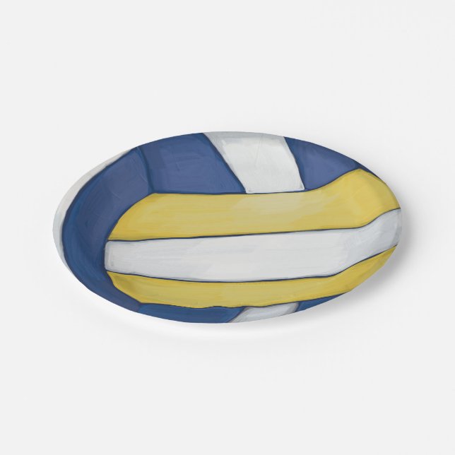 Volleyball Paper Plate (Angled)
