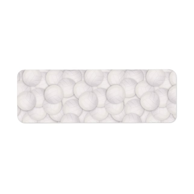 Volleyball Pattern Address Labels (Front)