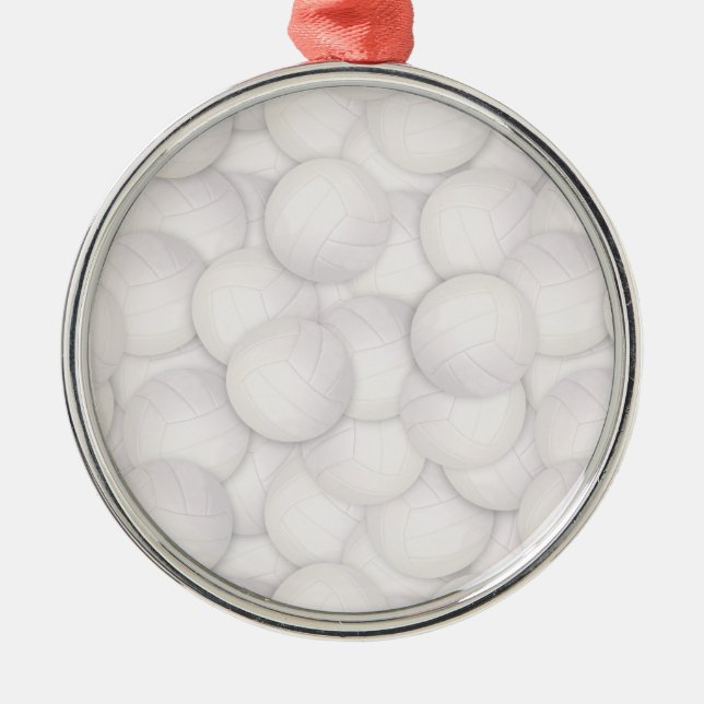 Volleyball Pattern Christmas Ornament (Front)