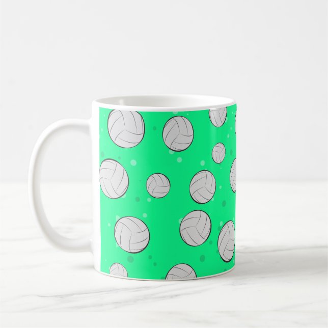 Volleyball Pattern Design Coffee Mug (Left)