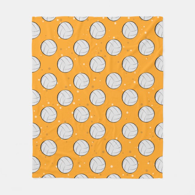 Volleyball Pattern Design Fleece Blanket (Front)