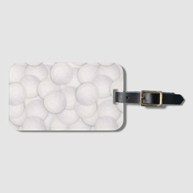 Volleyball Pattern Luggage Tag (Front Horizontal)