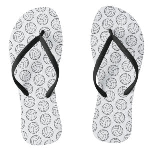 Volleyball Pattern Print CUSTOM BACKGROUND COLOR Thongs