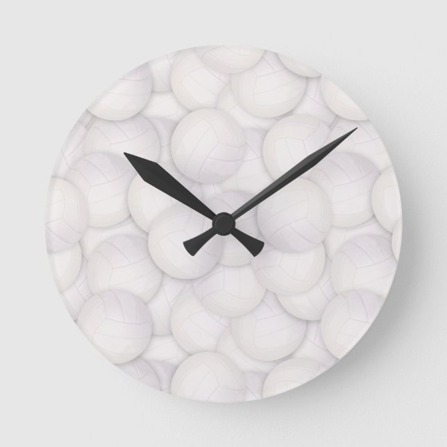 Volleyball Pattern Wall Clock (Front)