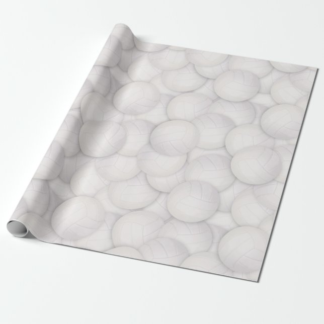 Volleyball Pattern Wrapping Paper (Unrolled)