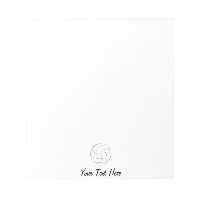 Volleyball Personalised  Notepad (Front)