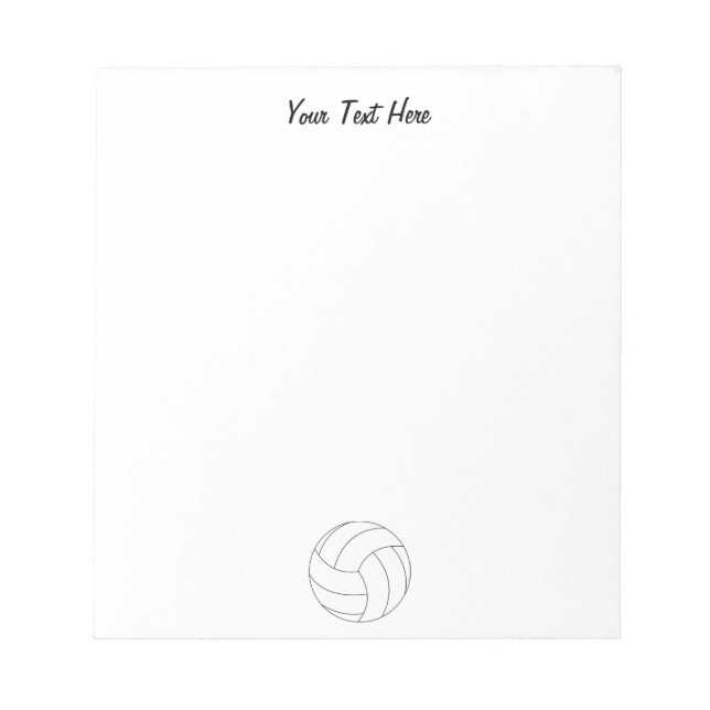Volleyball Personalised  Notepad (Front)