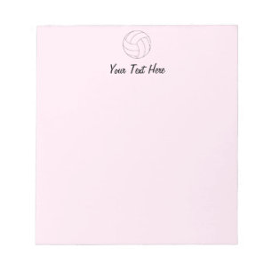 Volleyball Personalised pink Notepad