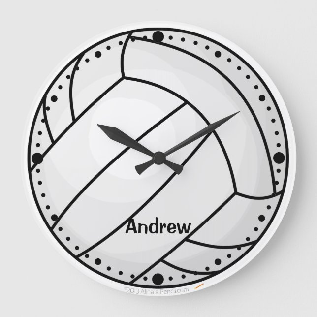 Volleyball Personalised Sports Lovers Custom Clock (Front)