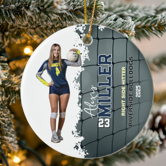 Volleyball Personalized Photo Ceramic Ornament