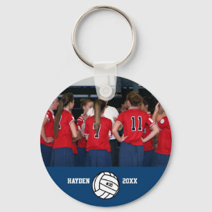 Volleyball Photo Name, Team, Number Custom  Key Ring