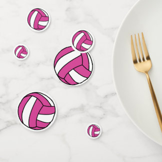 Volleyball pink confetti