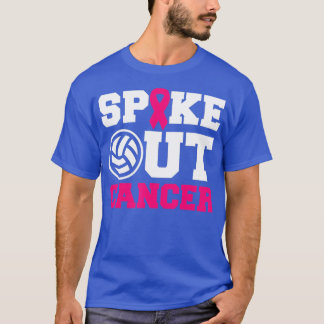Volleyball Pink Ribbon Breast Cancer Awareness  T-Shirt