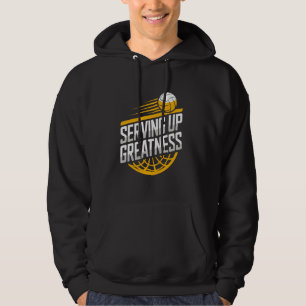 Volleyball Player and Fan Spike Serve Volleyball P Hoodie