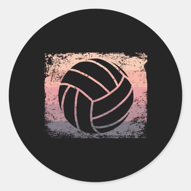 Volleyball Player Beach Volleyball Classic Round Sticker (Front)