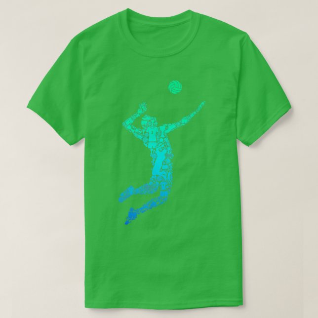 Volleyball Player Boys Men Youth 1  T-Shirt (Design Front)
