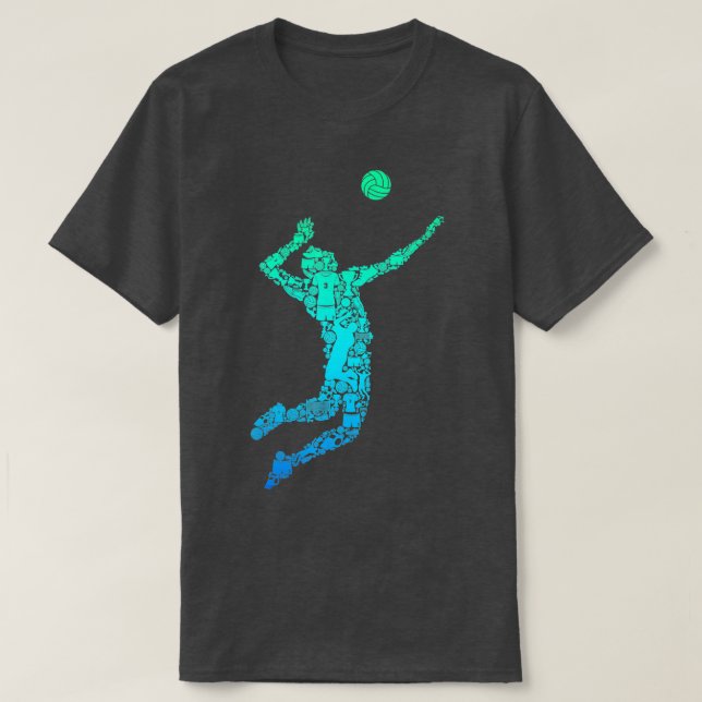 Volleyball Player Boys Men Youth  T-Shirt (Design Front)
