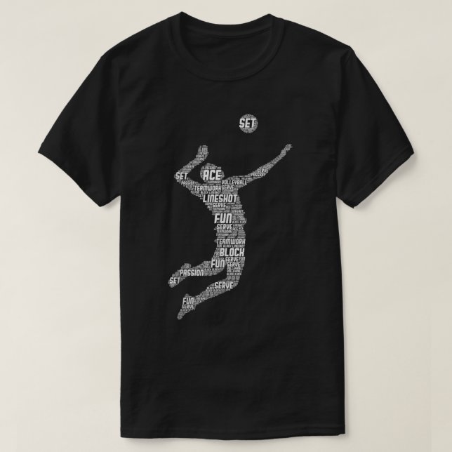 Volleyball Player Boys Youth Men  T-Shirt (Design Front)