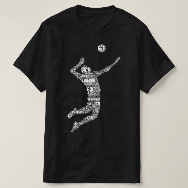 Volleyball Player Boys Youth Men  T-Shirt (Design Front)