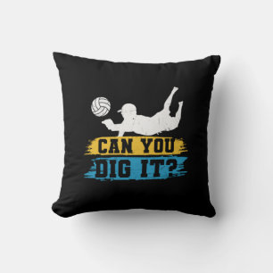 Volleyball Player Can You Dig It Cushion