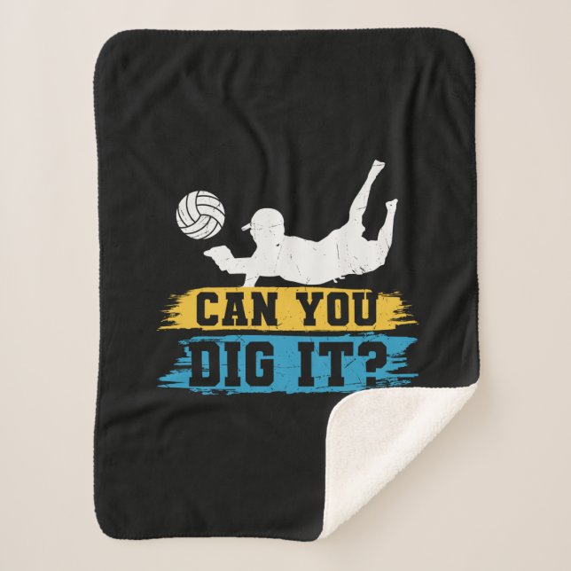 Volleyball Player | Can You Dig It Sherpa Blanket (Front)