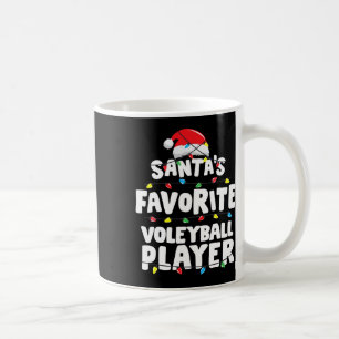 Volleyball Player Christmas Santa's Favourite Funn Coffee Mug
