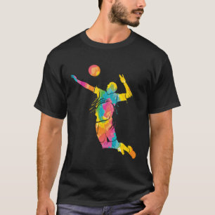 Volleyball Player Colorsplash Girls Kids Beach Vol T-Shirt