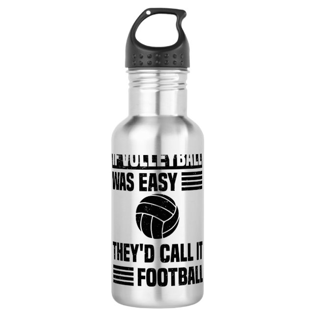 Volleyball Player Comparing Soccer Volleyball 710 Ml Water Bottle (Front)