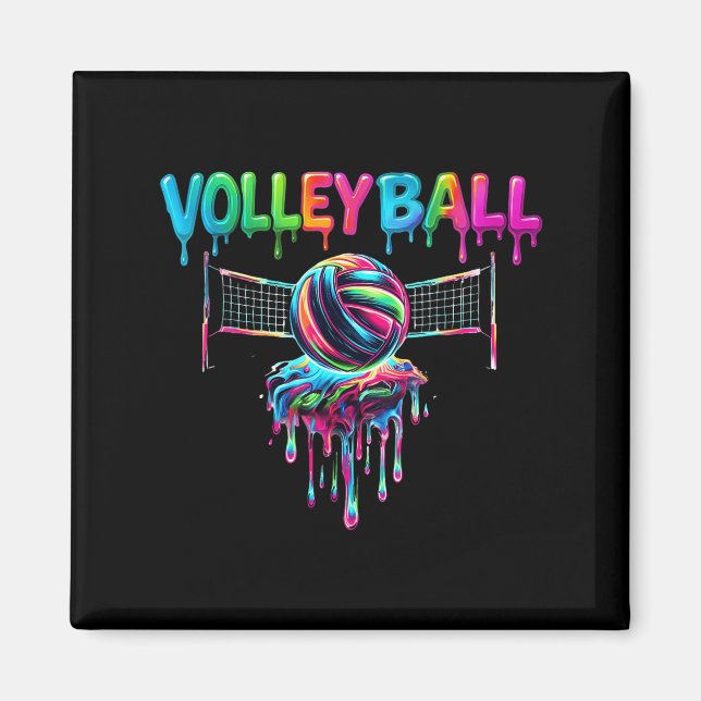 Volleyball Player Drip Ice Cream Drip Volleyball L Magnet (Front)
