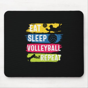 Volleyball Player Eat Sleep Volleyball Repeat Mouse Pad