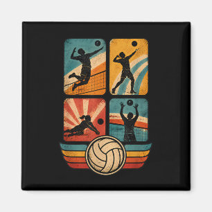 Volleyball Player Funny Volleyball Retro Outfit Magnet