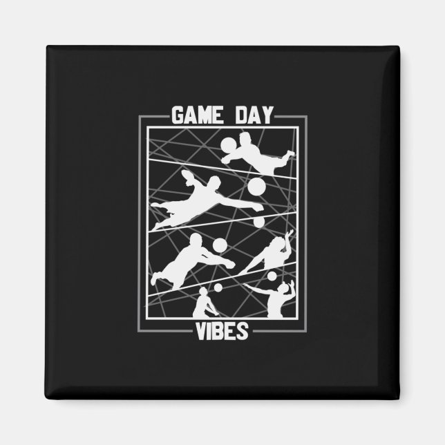 Volleyball Player | Game Day Vibes Magnet (Front)
