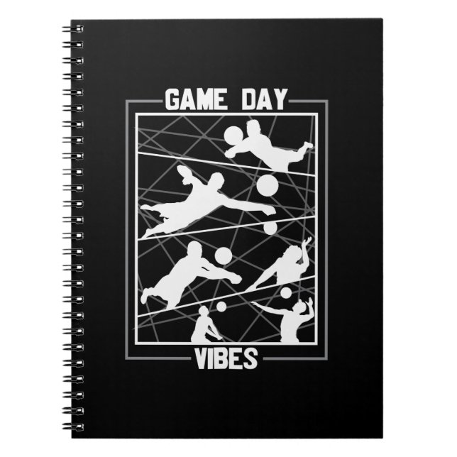 Volleyball Player | Game Day Vibes Notebook (Front)