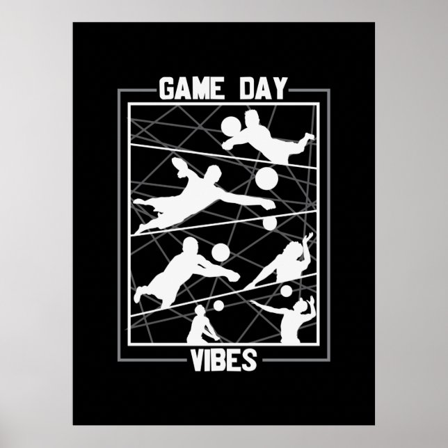 Volleyball Player | Game Day Vibes Poster (Front)