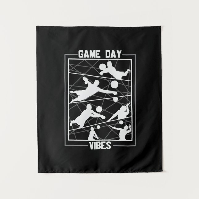 Volleyball Player | Game Day Vibes Tapestry (Front)