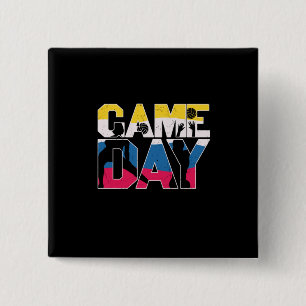 Volleyball Player Game Day Volleyball 15 Cm Square Badge