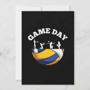 Volleyball Player   Game Day Volleyball Invitation