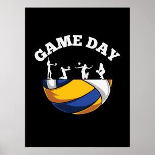 Volleyball Player   Game Day Volleyball Poster