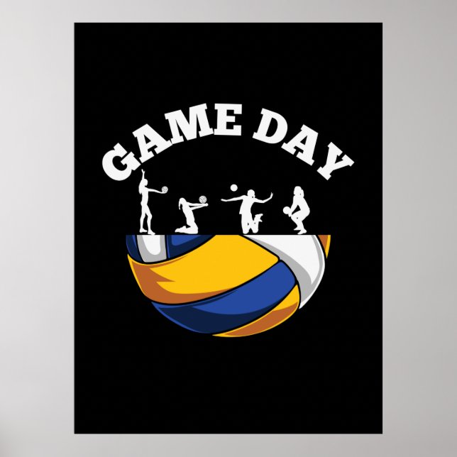 Volleyball Player | Game Day Volleyball Poster (Front)