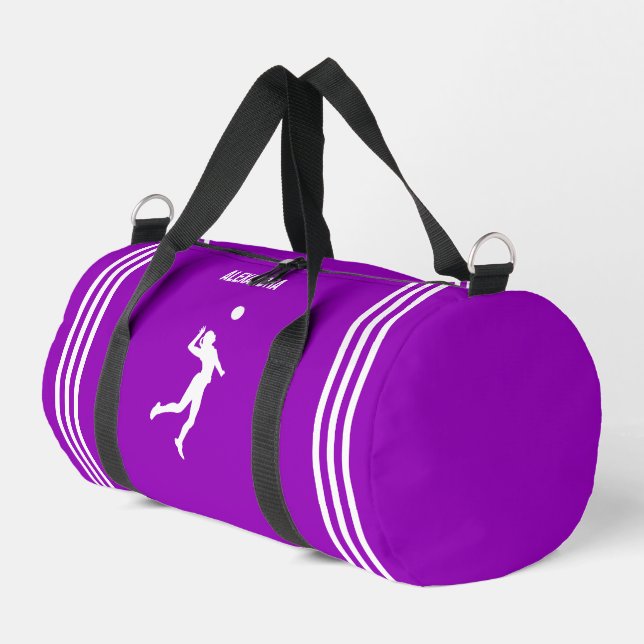 Volleyball Player Girl, Birthday Gift, Team Duffle Bag (Left Corner)